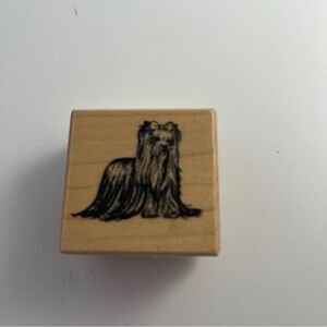 Maltese Breed Dog Rubber stamp Vintage